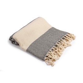 Aegean Concept Turkish Beach Towels, Oversized, Sandcloud Bath Towel, Packable, 37 x 73 inches, Soft, Quick Dry, Ideal for Swimmers, Travel, for Men & Women, Black, Pack of 1