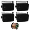 4 x New Pyle PLMR24 3.5'' 200 Watt 3-Way Weather