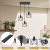 ROCUNSI 3-Light Hanging Pendant Light Fixtures, Farmhouse Kitchen Island Light