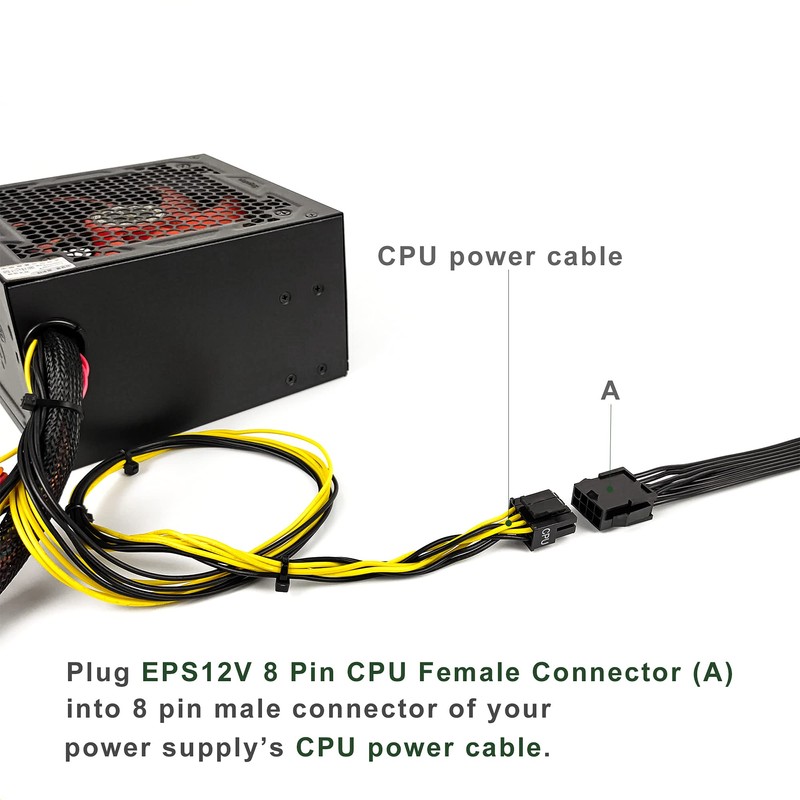 JZYMOD EPS12V CPU 8 Pin Female to CPU ATX 8