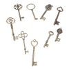 9PCS Big Large Antique VTG Old Brass Skeleton Keys Lot