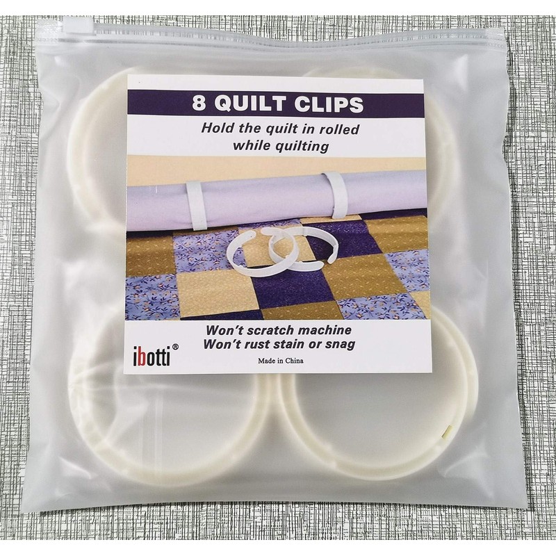 ibotti Quilt Clips 8 Pack, 3 inches Plastic Quilting Clips
