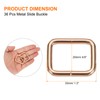 sourcing map 36Pcs Metal Rectangle Ring Buckles, 4/5" x 1