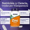 Suplemento Tabletas Now Imunidade Minerales Zinco 100g