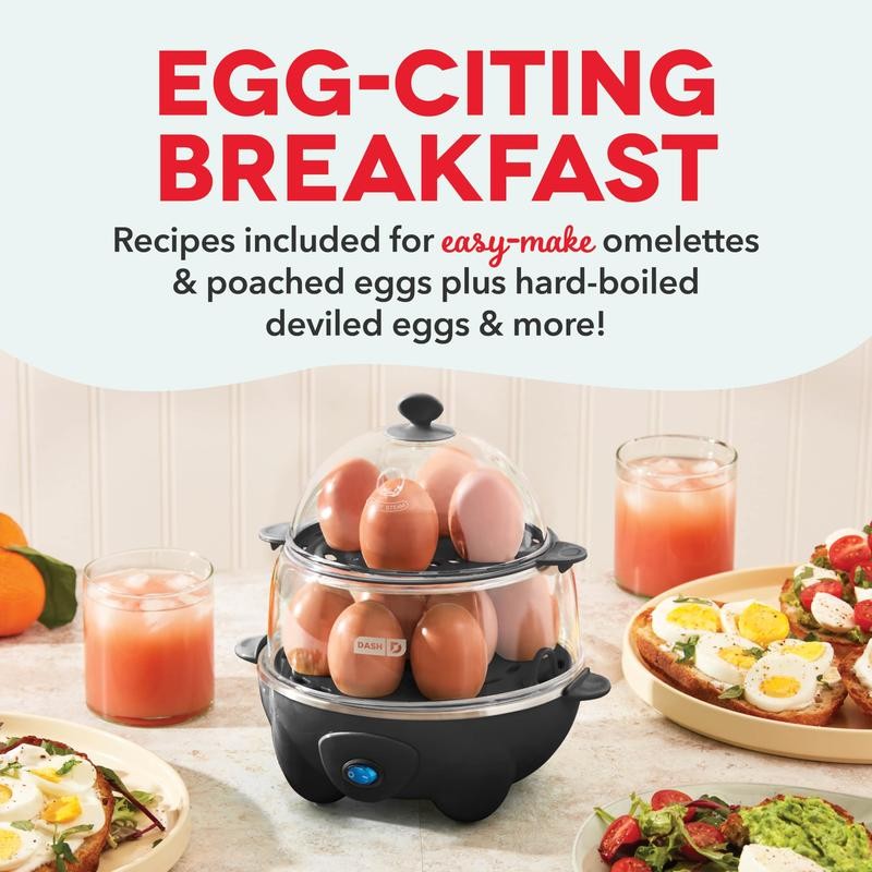 Deluxe Rapid Egg Cooker for Hard Boiled, Poached, Scrambled Eggs,