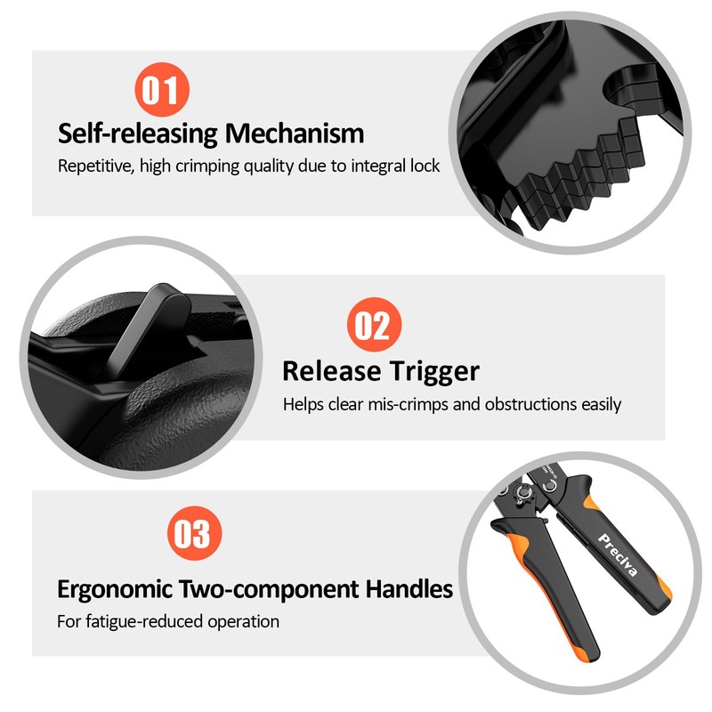 Preciva Wire Crimping Tool Connector kit, 1050Pcs JST-SM Connectors Set,