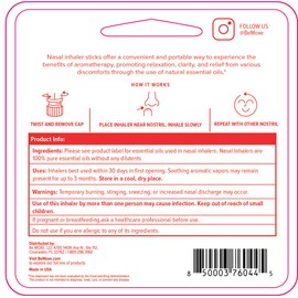 MOXĒ Extra Strength Peppermint Mocha Nasal Inhaler | Invigorating Menthol & Rich Coffee Aroma for Mental Clarity & Sinus Relief | Made in The USA | Maximum Strength Aromatherapy for Refreshing Energy