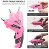 MYMULIKE Cordless Electric Screwdriver, 3.6V Rechargeable Power Screwdriver with 47