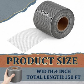 Innconee 150 ft x 4 Inch Cement Board Joint Tape Self Adhesive Durable Gray Fiberglass Mesh Drywall Mesh Repair Tape for Cement Board Joints Repairing, Sealing and Strengthening
