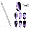 JERCLITY 1 Pieces Silver Cat Eye Magnet for Nails Dual-Head