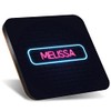 1 x Square Jumbo Size Coaster 12cm Neon Sign Design