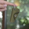 GUGGIARI® Compact Leather PU Jacquard Fabric Key Holder Keychain for