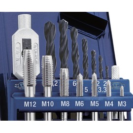 Exact 20334 Tap and Die Thread Cutting Accessories with Case and Tap Hole Bit