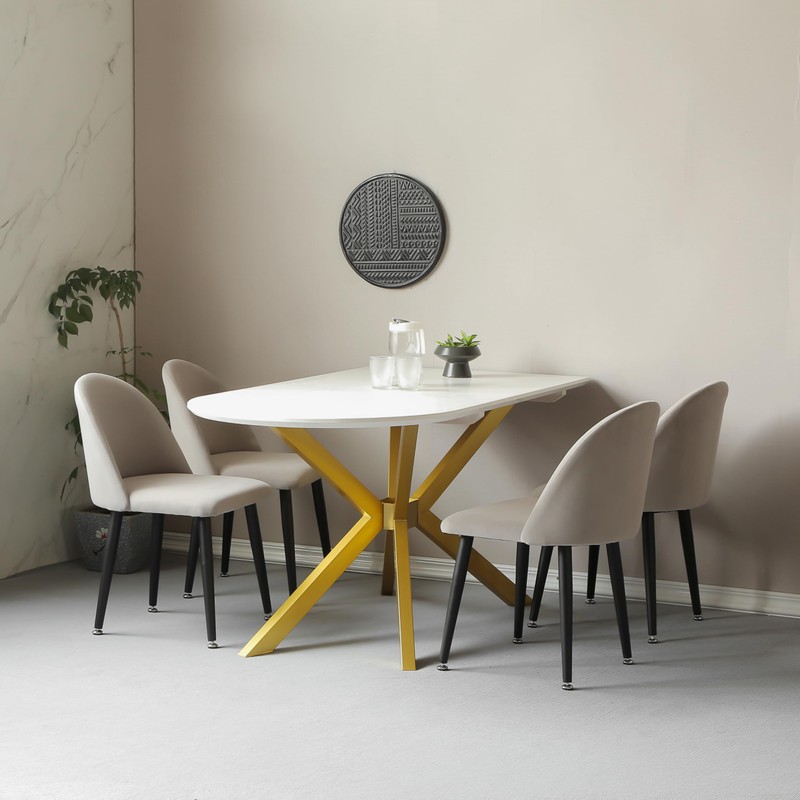 Modern Table Base Gold 29" Metal Dining Table Legs with