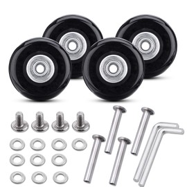 OCGIG 50x18mm Set of 4 Luggage Suitcase Replacement Wheels Repair Axles Repair Kit