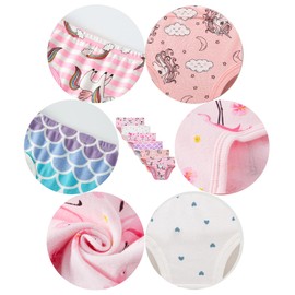 Family Feeling Little Girls Underwears Baby Soft 100% Cotton Panties Undies Assorted Underwear Flamingo (Pack of 6) Size 18-24 Months