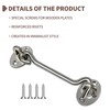TOPYWMSP Hook and Eye Latch 2Pcs 6 Inch Stainless Steel