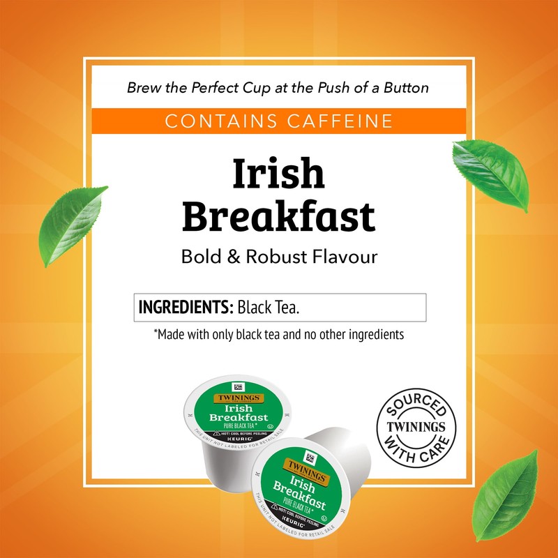 Twinings Irish Breakfast Black Tea 72 K-Cup Pods for Keurig,