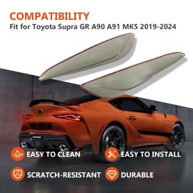 Smoked Tail Light Cover Guards Fit for Toyota Supra GR A90 A91 MK5 2019-2024，Rear Taillight Decorative Protection Trim
