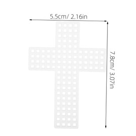 SEWACC 20pcs Cross Shaped Plastic Mesh Sheets for Crafting Easy to Use Grid for Embroidery Knitting and Crochet Projects Weaving Supplies for Creative Playtime