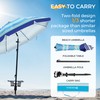 HOMEDEMO 7ft Heavy Duty High Wind Beach Umbrella With Foldable