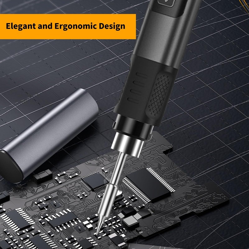 DEWIN Electric Soldering Iron Kit, 0.96 Inch IPS Portable Intelligent