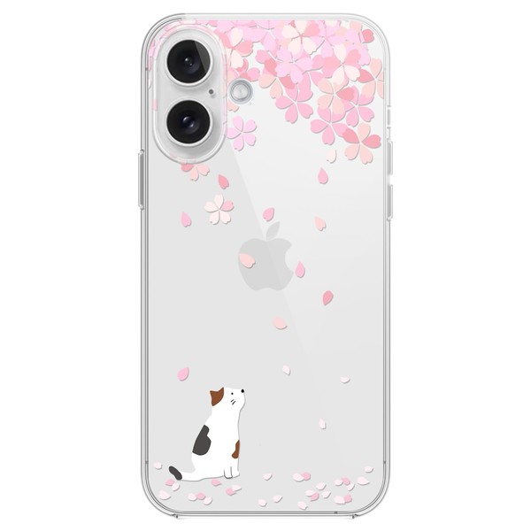 Blingy's for Cellphone Case, Cute Cat Style with Cherry Blossom