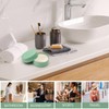 Pack of 2 Soap Box Round Plastic Soap Dish with