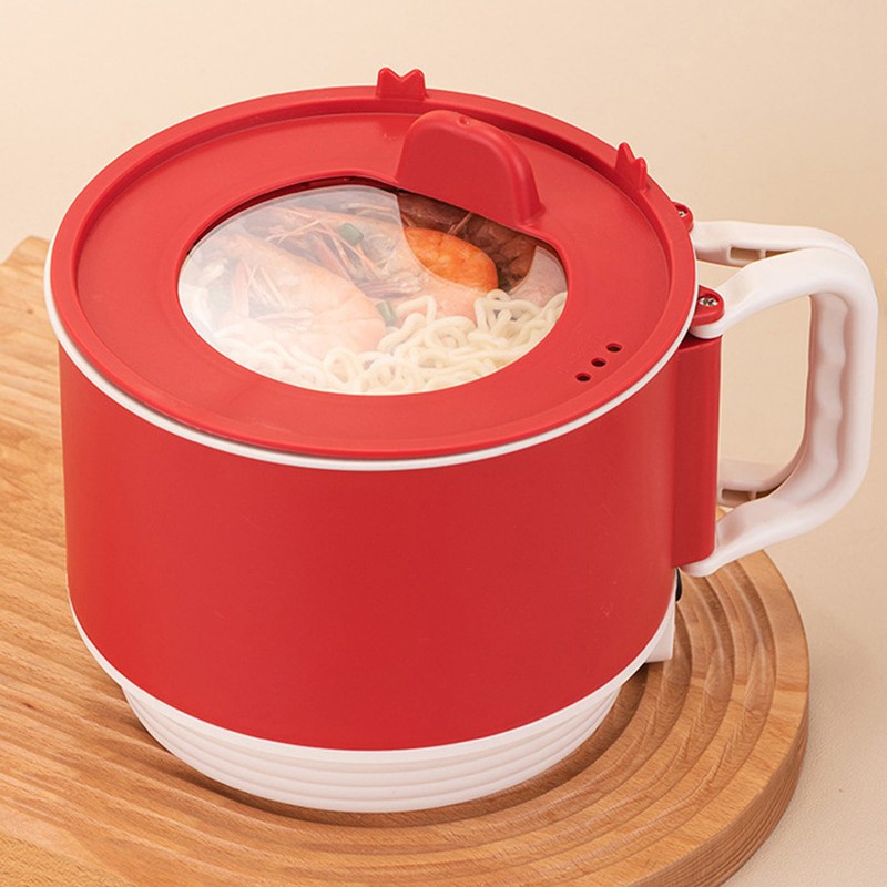 1.8L Electric Cooking Pot Multifunction Efficient Prevents Stick Foldable Handle