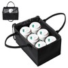 Cskunxia Portable Drink Carrier, 6-Cup Holder with Handle, black