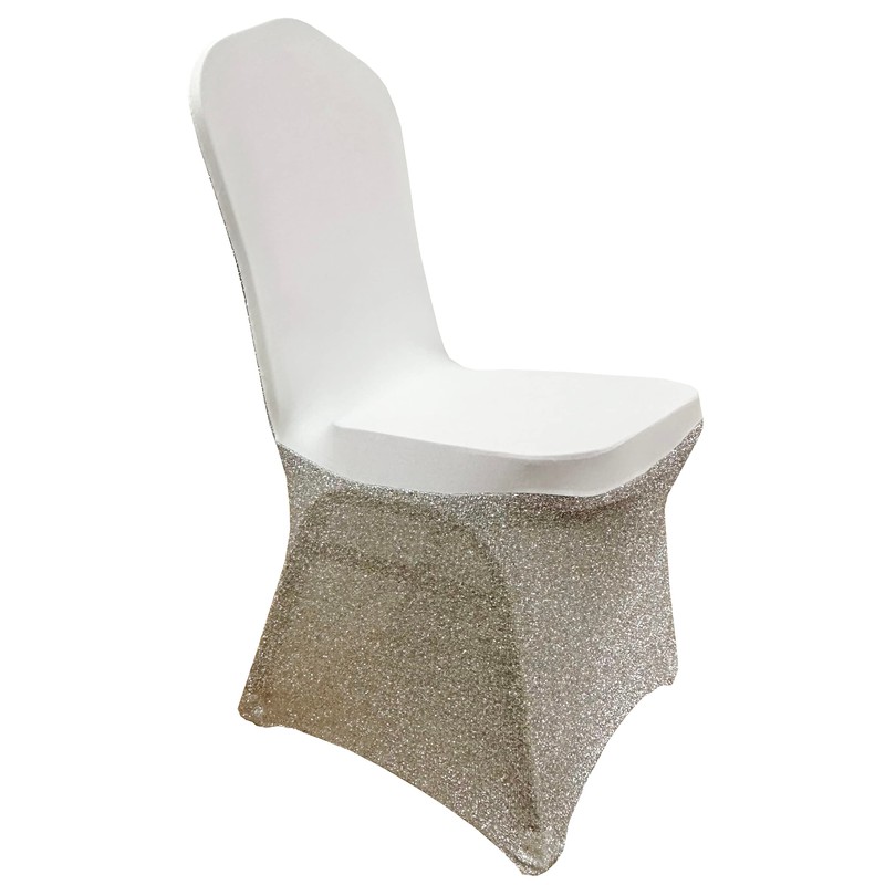 iEventStar Stretch Spandex Glitter Shiny Metallic Dining Chair Cover for