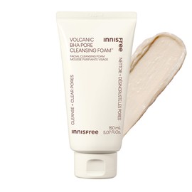 innisfree innisfree Volcanic BHA Pore Cleansing Foam with Salicylic Acid, Sulfate Free, Exfoliating Korean Cleansing Foam