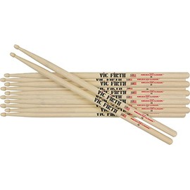 Vic Firth 6-Pair American Classic Hickory Drum Sticks Wood 3A