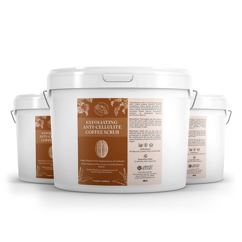 Exfoliating Anti-Cellulite Coffee Scrub - 128oz - Peppermint