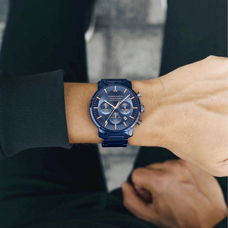Hannah Martin Men's Watch, Waterproof, Men's Watch, Simple, Business, Father's