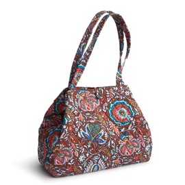 Vera Bradley Women's Cotton Small Hathaway Tote, Marrakesh Cinnamon