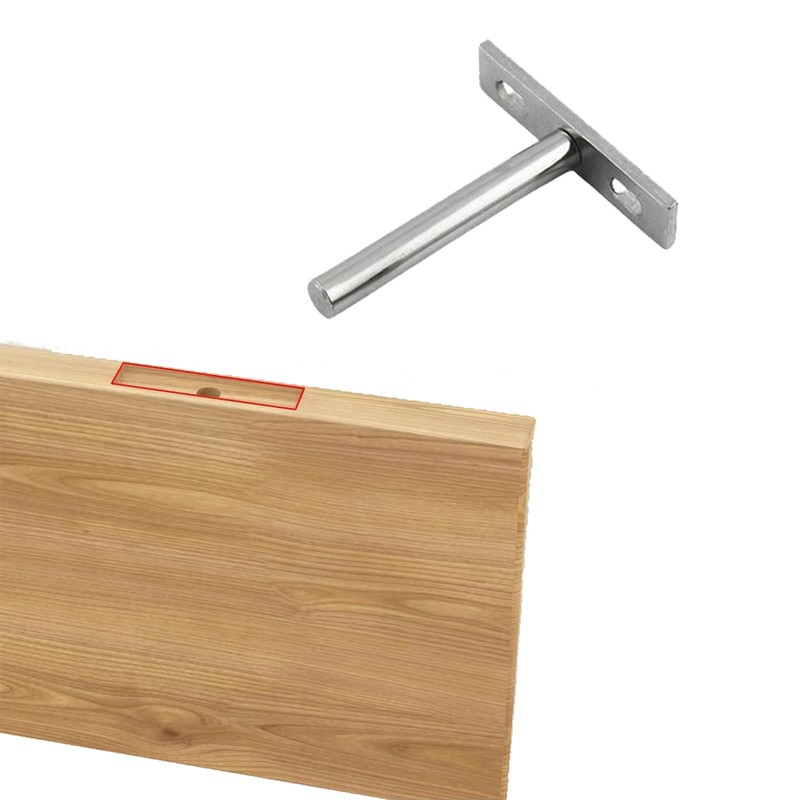 Gad2go 4 Pieces Floating Shelf Brackets 75mm Heavy Duty Invisible