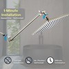 8'' Rain Shower Head with Matching 15'' Extension Arm (Brushed