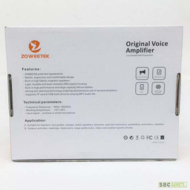 Zoweetek Original Voice Amplifier ZW- S615 Wireless/Wired with USB/Micro-SD Slot