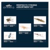 RiverBum Redfish Flies Assortment Kit with Fly Box, Crazy Charlie,