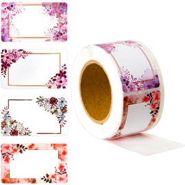 Aruicheng Name Labels 250 Pcs Sticky Labels Waterproof Name Tags Stickers Food Labels Stickers for Clothes Kitchen Food Bottles School Office Home 4 Colors 50x30mm