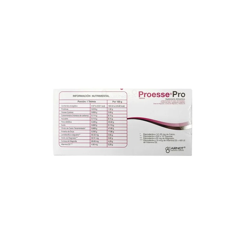 Proesse Pro 30 Tabs Suplemento A Base De Calcio Magnolia