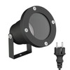 ledscom.de DUK Garden Spotlight for Outdoor Use, IP65, Plug, Black,