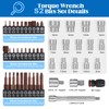 SUERCUP 1/4" 50 PCS Torque Wrench Set, 3-25Nm 72 Tooth