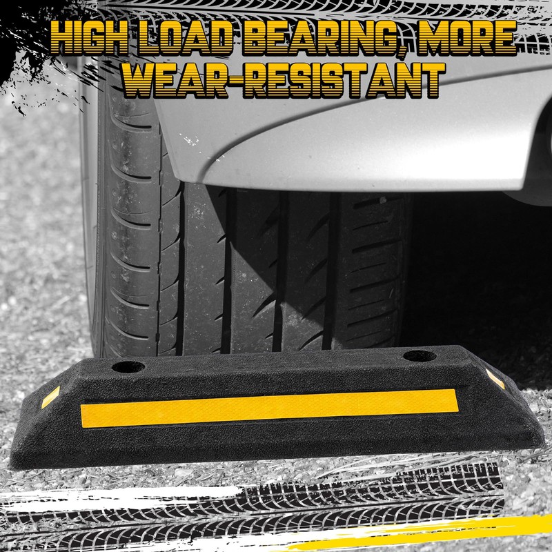 BBTO 4 Pcs 18'' Heavy Duty Parking Stopper for Garage,