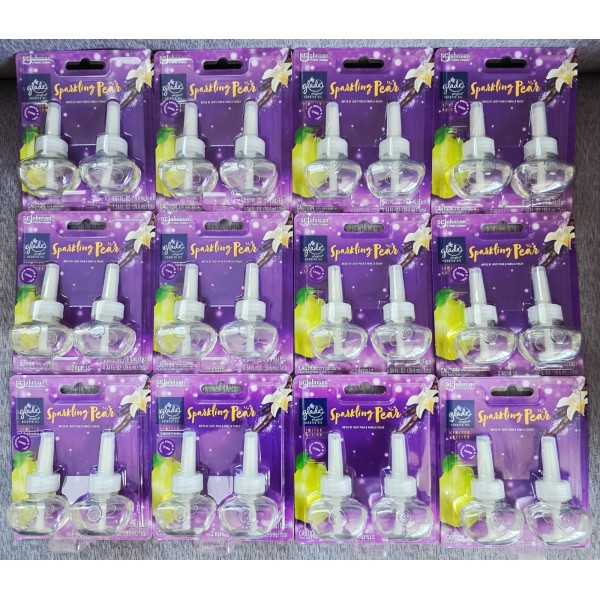 Glade 24 Glade Plug Ins Sparkling Pear Scented Oil Refills