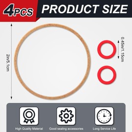 Innconee 4 Pcs 16010-883-015 Carburetor Bowl Gasket Kit Carburetor Gasket Lawnmower Parts Carburetor Parts Compatible with Honda Gcv160 Gcv190 G150 G200 G300 G400 Gc135 Gc160 Gc190