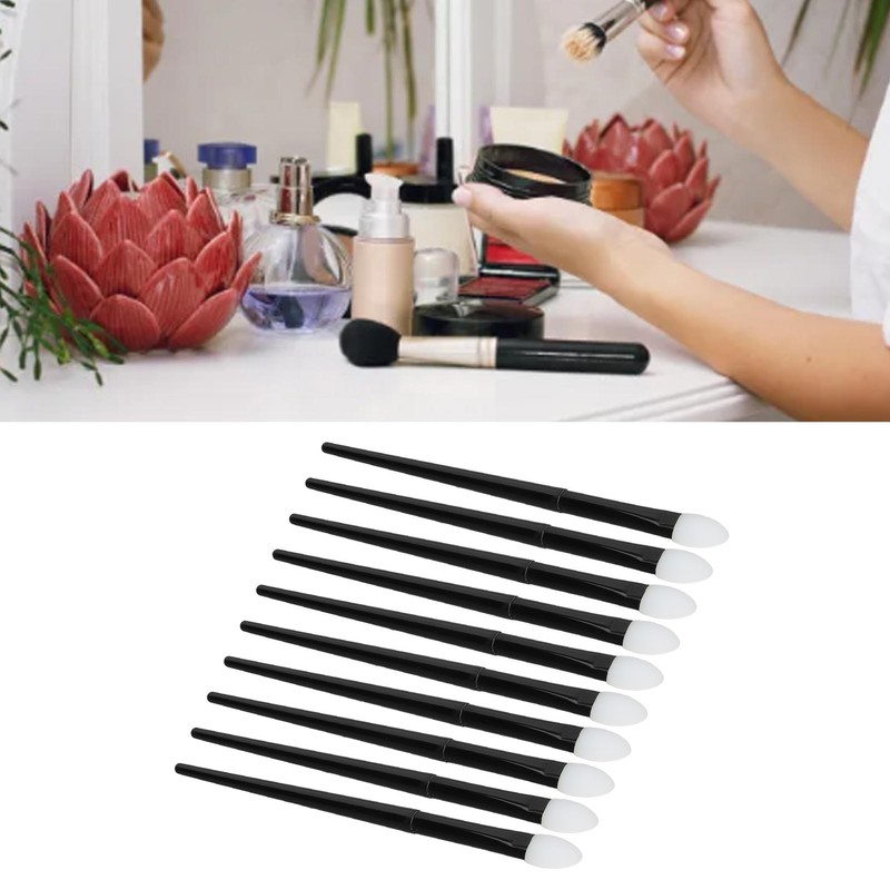 10pcs Silicone Eyeshadow Brush Soft Reusable Long Lasting Silicone Glitter