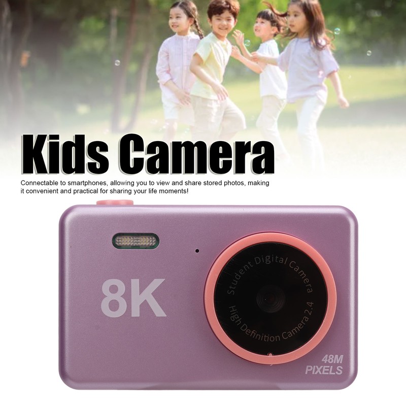 Kids Digital Camera 48MP HD Dual Camera 2.4 Inch IPS