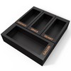DALSHABET Bamboo Storage Bag Organizer for Kitchen Drawer, 4 Separate